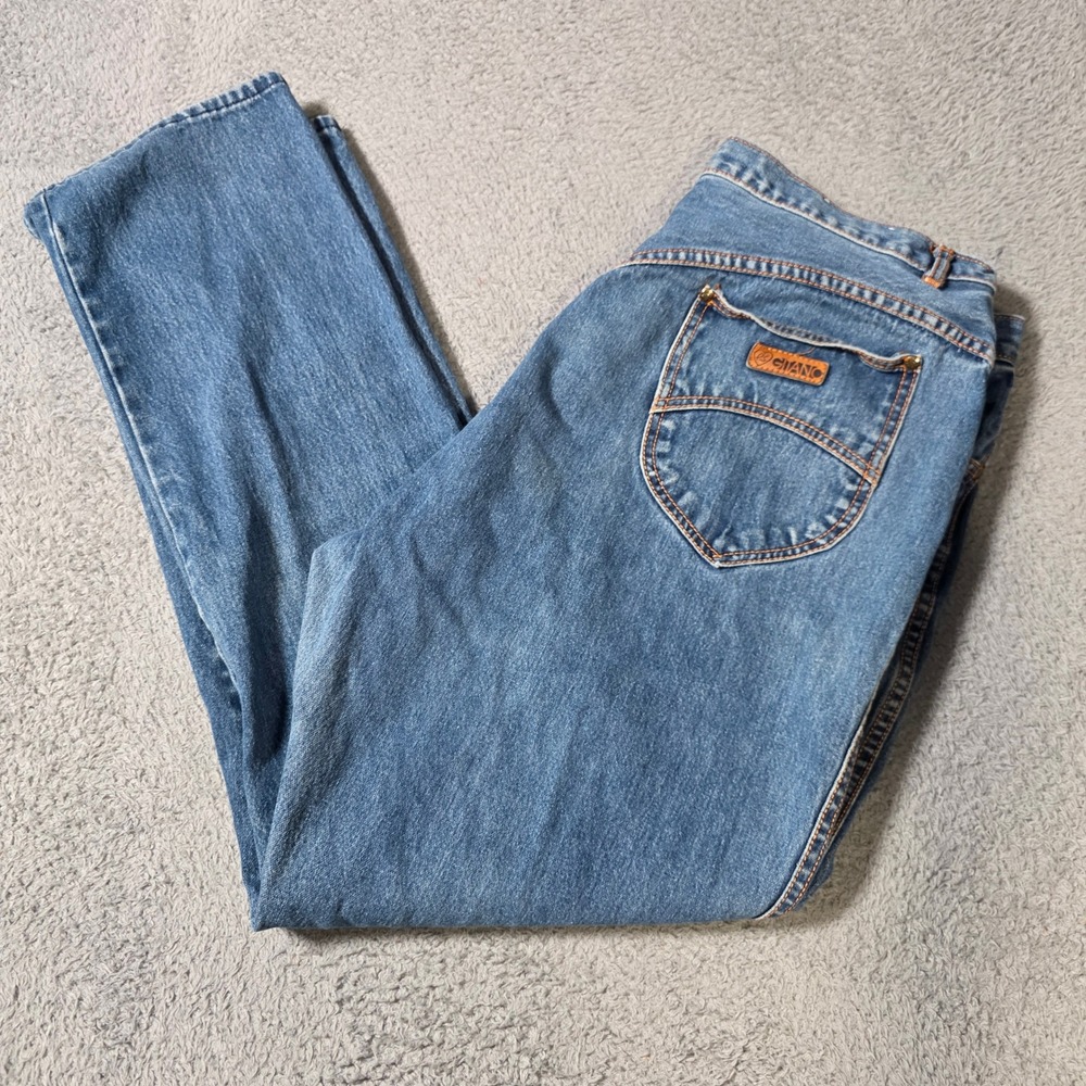 Gitano Womens 38 36x30 Straight Lg Jeans Blue High Rise Vintage 90s Cotton Denim